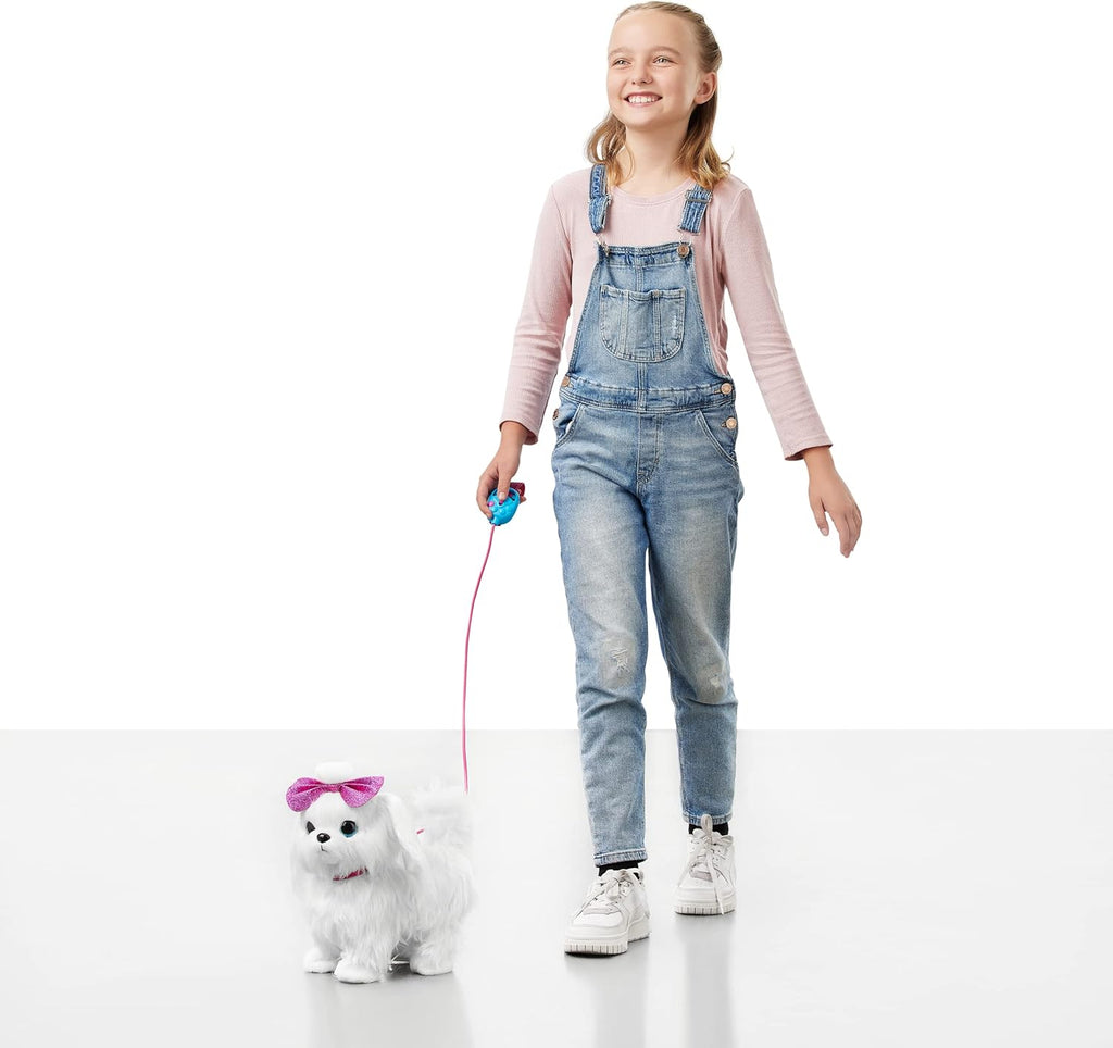 Pets Alive Lil' Paw The Walking Puppy by ZURU Interactive Dog That Walk, Waggle, and Barks, Interactive Plush Pet, Electronic Leash, Soft Toy for Kids and Girls