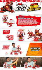 Robo Alive Dino Fossil FIND Series 2 Surprise Dinosaur Egg Volcano
