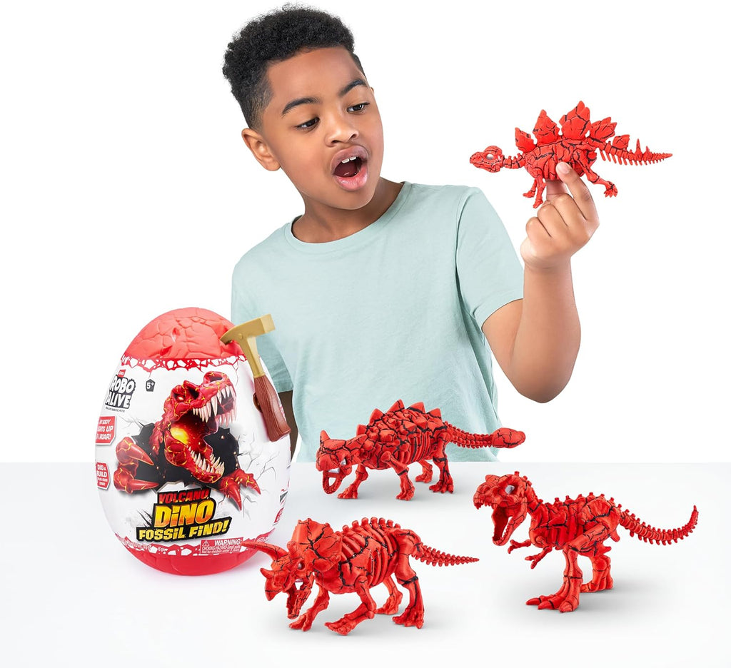Robo Alive Dino Fossil FIND Series 2 Surprise Dinosaur Egg Volcano