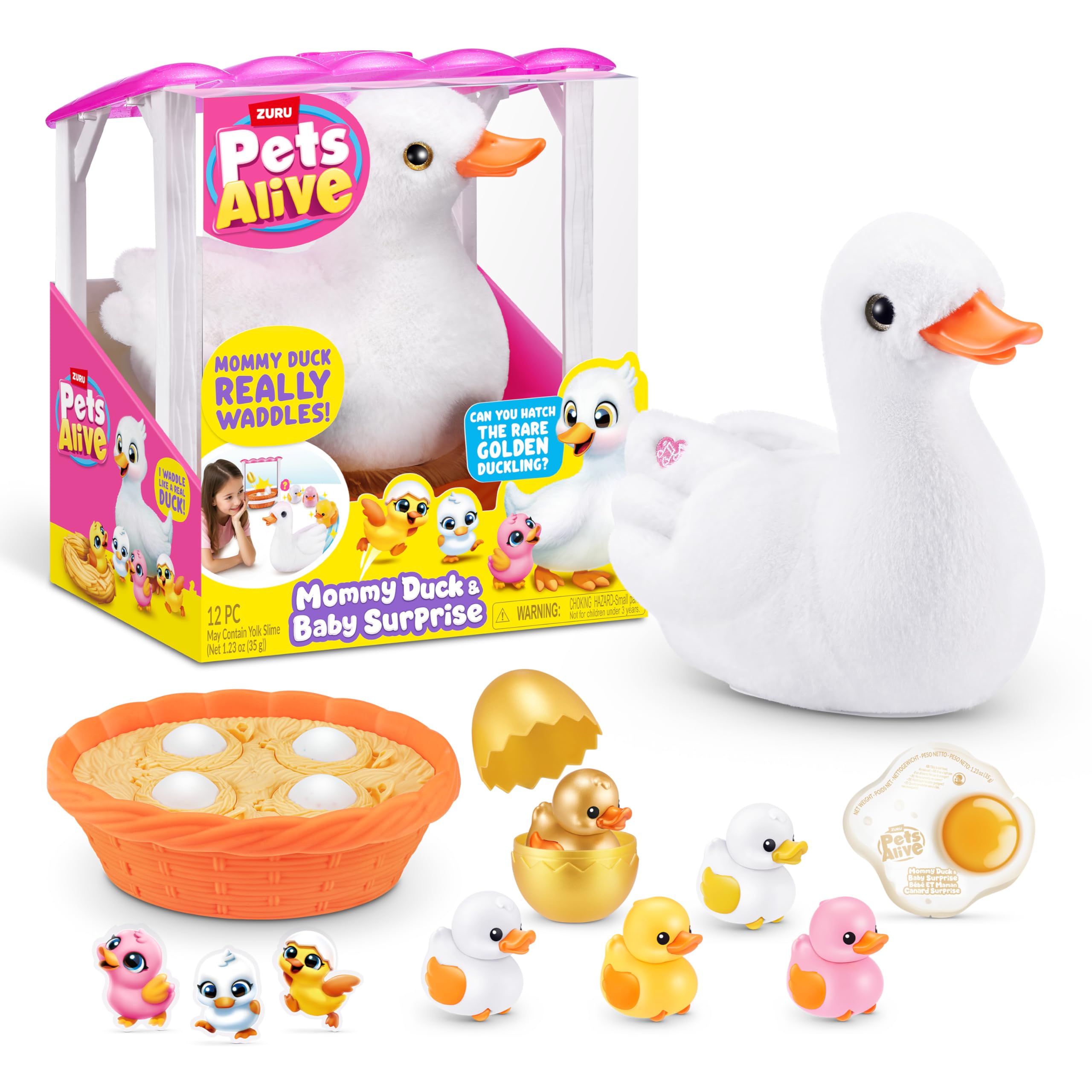 Pets Alive Mommy Duck & Baby Surprise by ZURU Nurturing Play Surprise