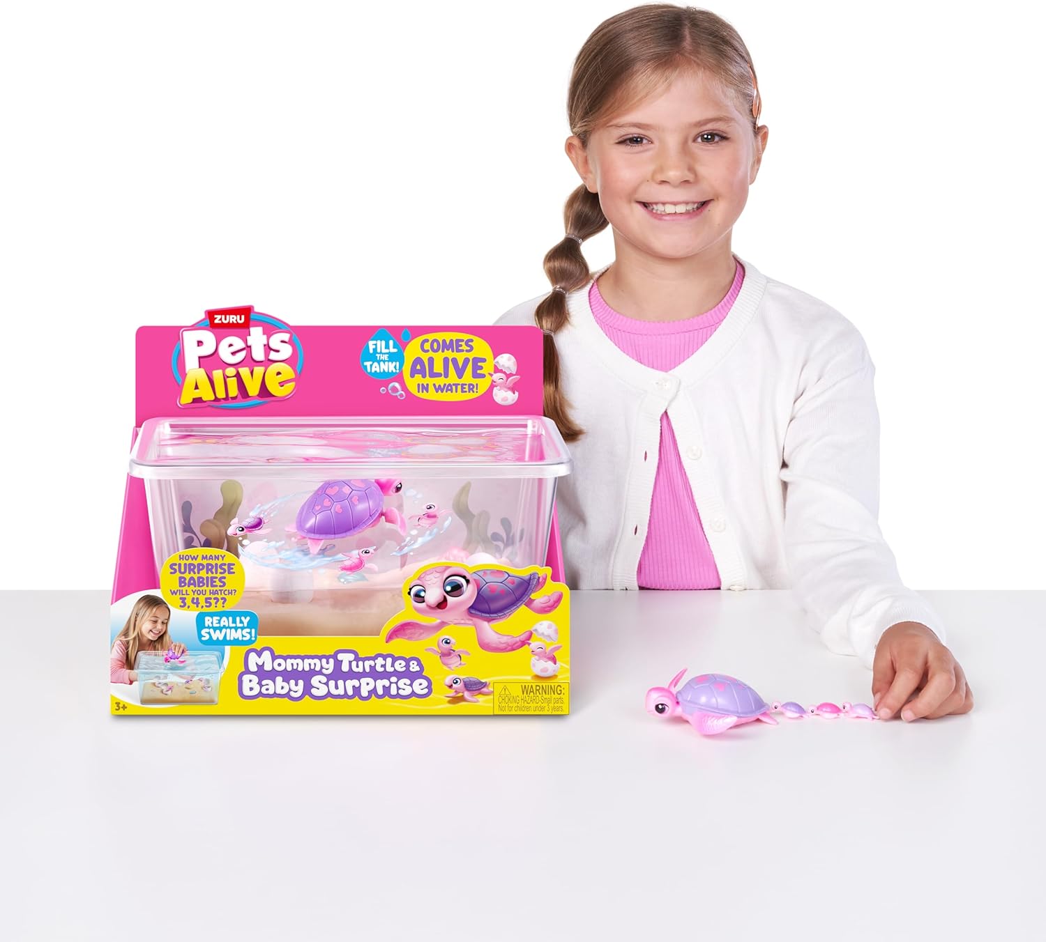 Pets Alive Mommy Turtle Surprise by ZURU, Robot Toy Pet Turtle
