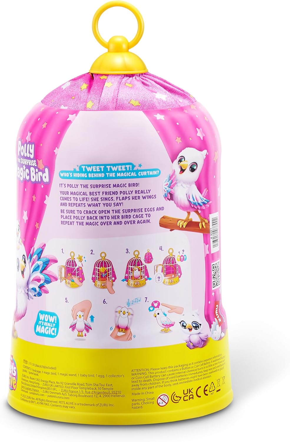 Pets Alive Polly The Magic Bird by ZURU, Robotic Toy Pet Bird