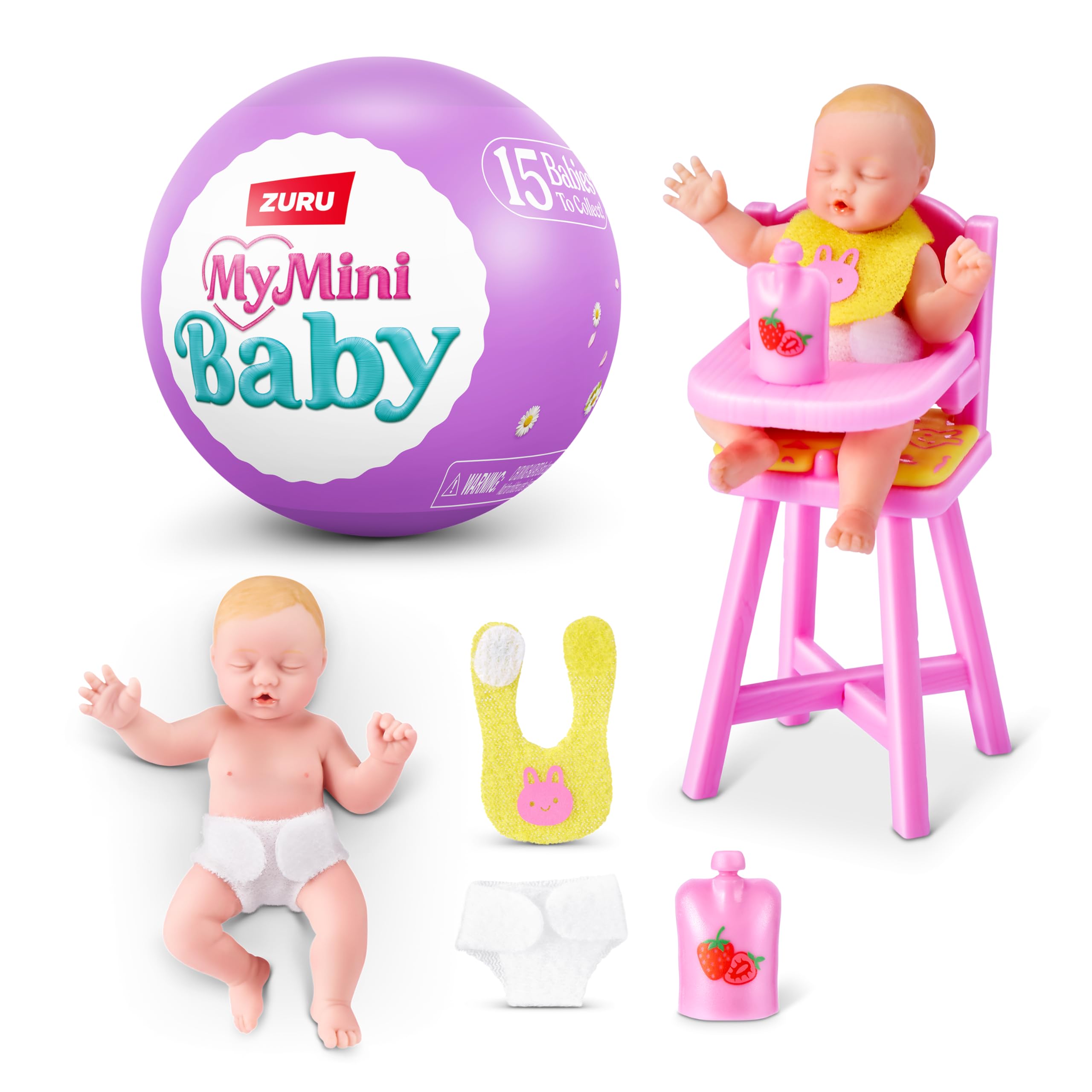 5 Surprise My Mini Baby Series 2 by ZURU, Collectible Mystery Capsule, Toy for Girls, Realistic Miniature Baby, Playset and Accessories (Single Capsule)