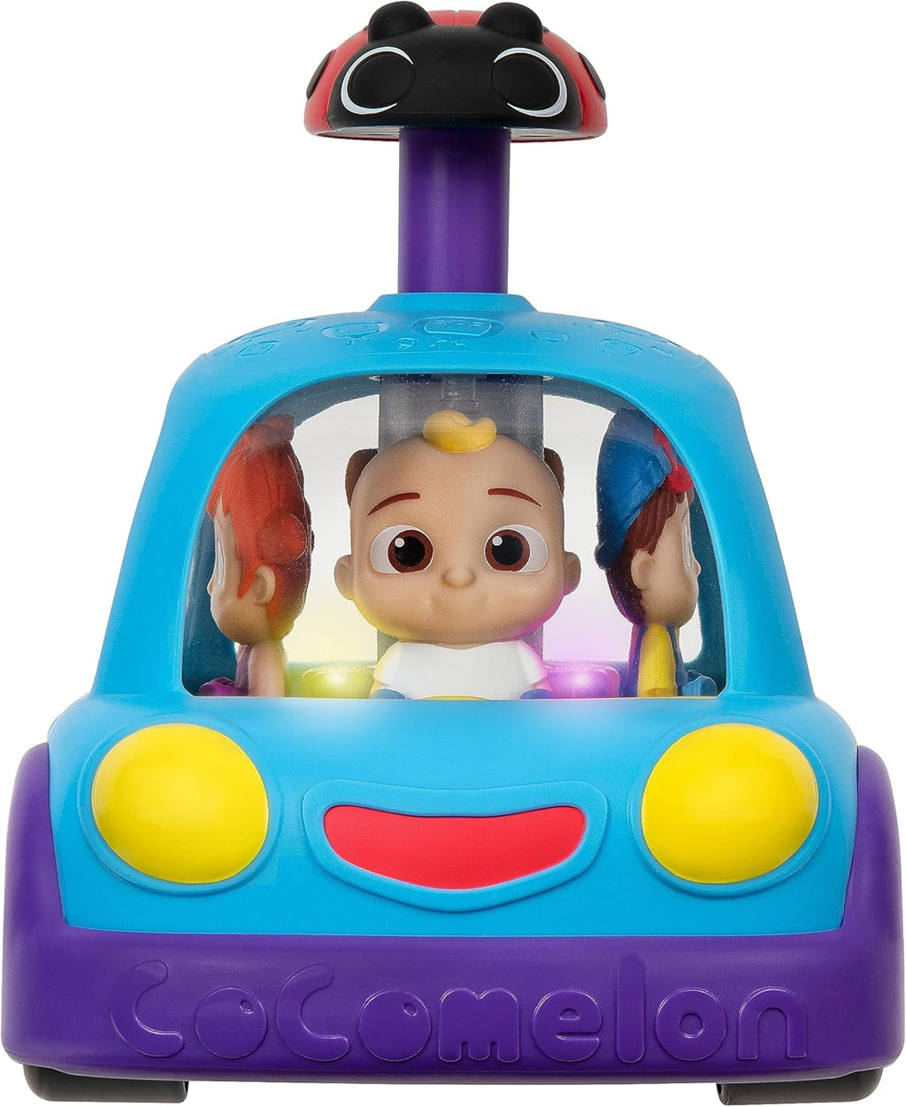 CoComelon Push 'N Sing - Coche familiar interactivo musical iluminado, personajes favoritos de los fanáticos y clips de canción, juguetes para niños pequeños y preescolares