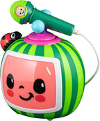 eKids Cocomelon Toy Karaoke Machine for Kids with Microphone and Musical Activators, Includes Night Light with Sleep Sounds and Lullabies for Toddlers, Green