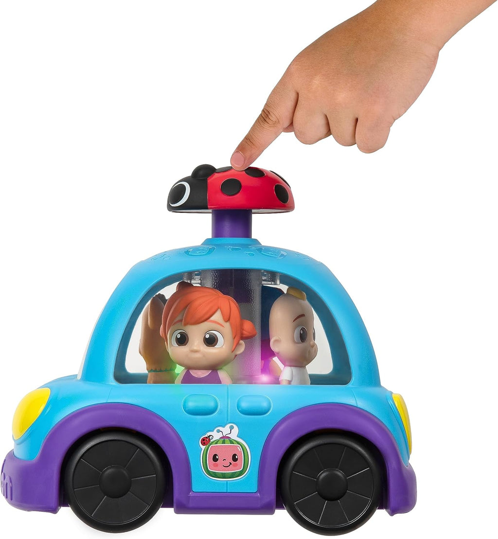 CoComelon Push 'N Sing - Coche familiar interactivo musical iluminado, personajes favoritos de los fanáticos y clips de canción, juguetes para niños pequeños y preescolares