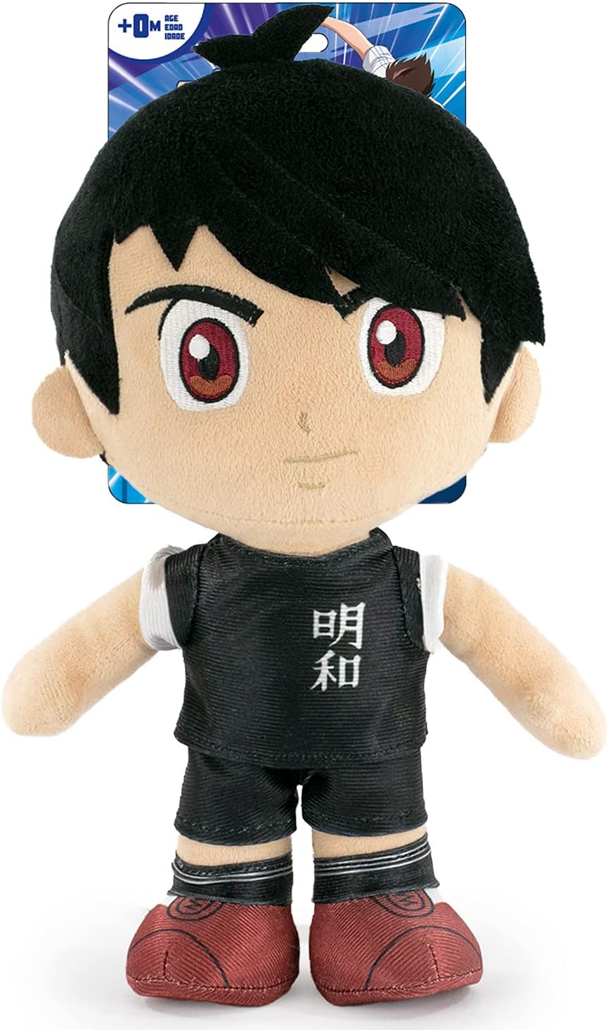 Captain Tsubasa - 30 cm Peluches de los Personajes Principales, Tsubasa Ohzora, Genzo Wakabayashi, Kojiro Hyuga, Ryo Ishizaki Edición Coleccionista - Calidad Super Suave (30 cm, Kojiro Hyuga)