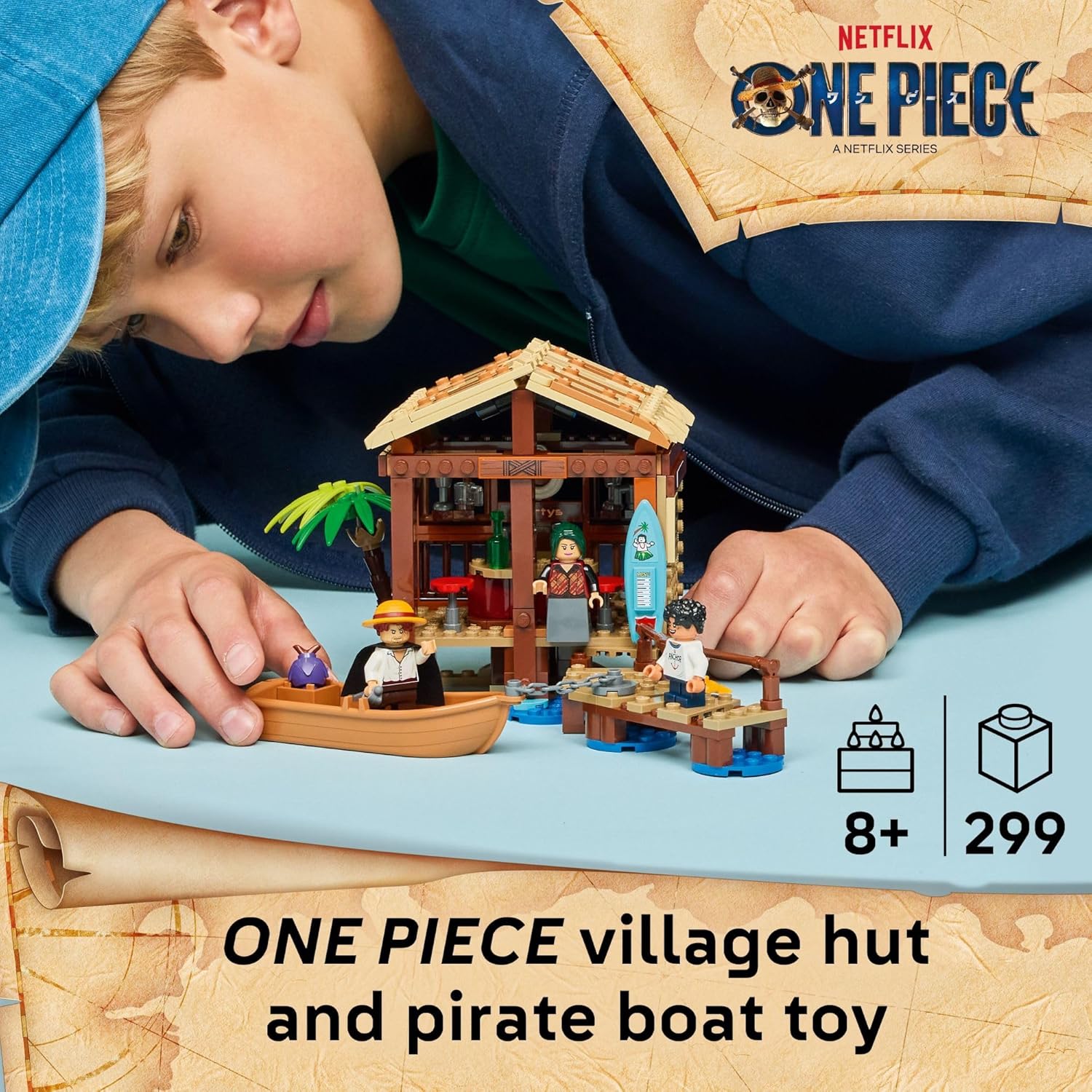 LEGO ONE Piece Windmill Village Hut Building Blocks - Pretend Play Building Toy for Boys &amp; Girls, Ages 8+ - Toy Figures &amp; Playset for Anime Fans - Gift Idea for Birthdays - 75636