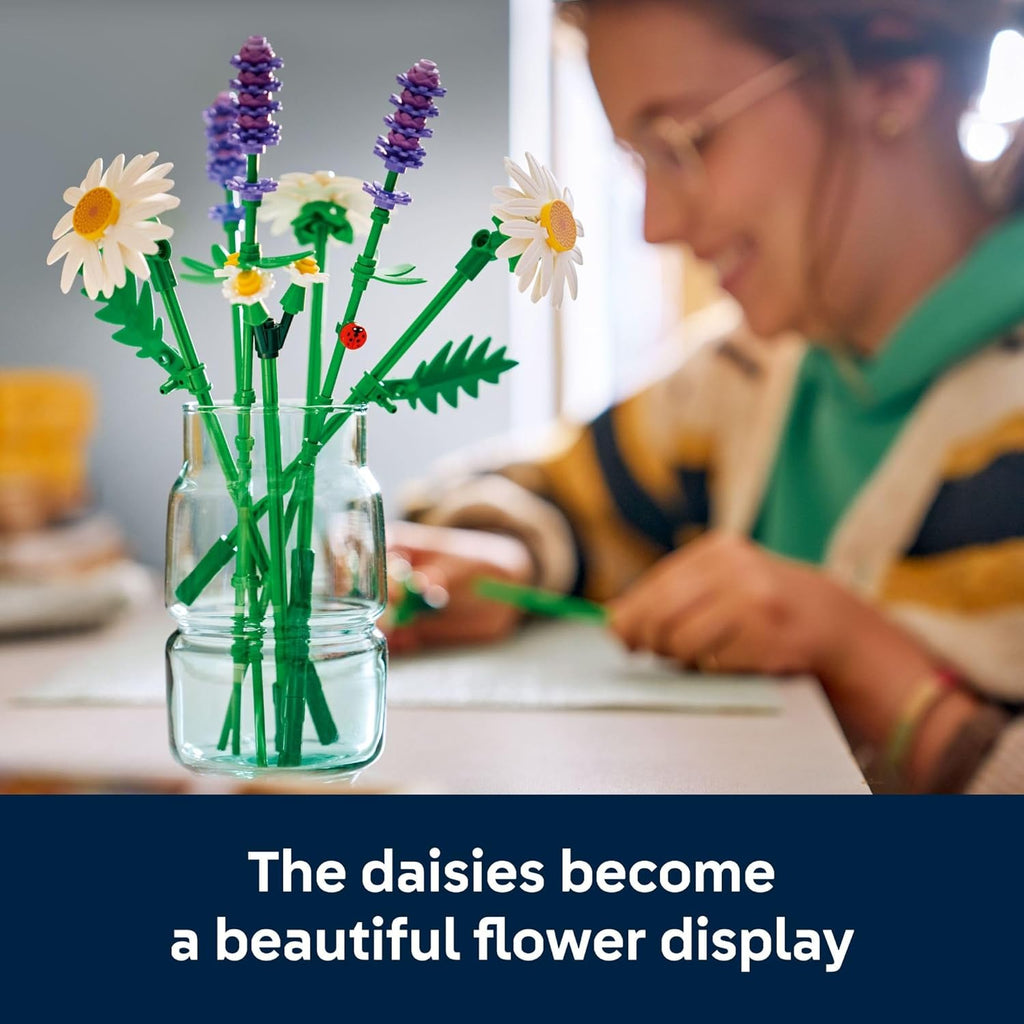 LEGO Botanicals Daisies Building Toy - Artificial Flowers Crafting Kit for Girls &amp; Boys, Ages 9+ - Gift for Easter Baskets - Kids Room Decor for Book Shelf or Desk - 11508