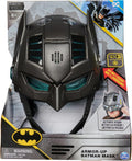 DC Comics, Máscara de Batman Armor-Up con Visor, más de 15 Sonidos y Frases, Luces, Disfraz de Halloween para Niños, Juego de Rol para Niños y Niñas de 4 años en Adelante