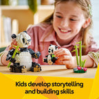 LEGO Creator 3 in 1 Wild Animals Panda Family - Building Toy Kit for Kids with 3 Building Options, Panda, Penguin, or Orca - 8 Year Old Girl &amp; Boy Birthday Gifts - 31165