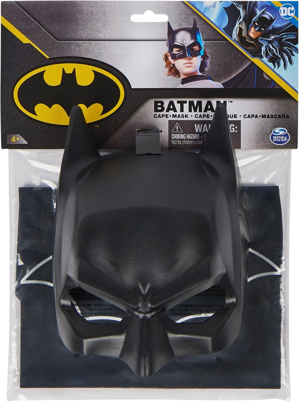 BATMAN DC Comics, Cape and Mask Set, Super Hero Costume Accessories, Kids Roleplay for Boys and Girls Ages 4+