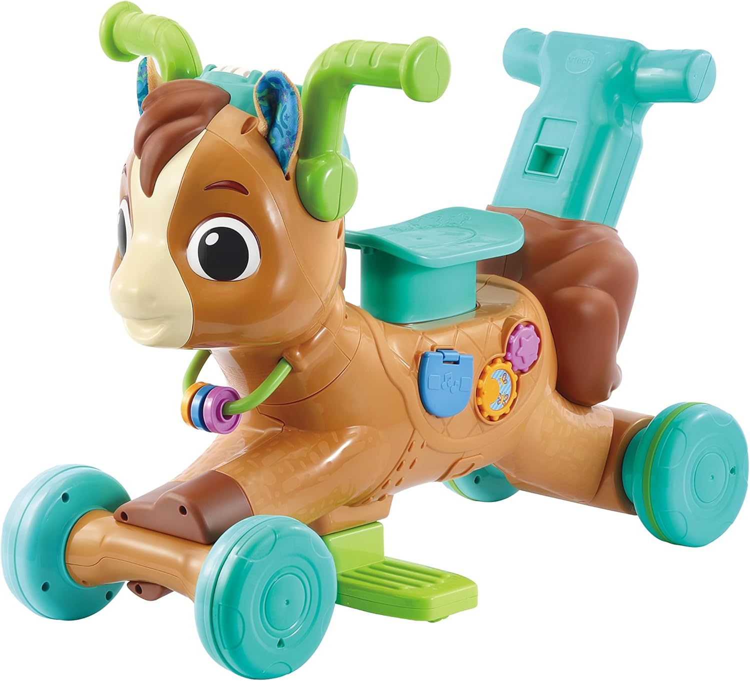 VTech 3-in-1 Bounce &amp; Go Pony | Interactive &amp; Educational Push, Ride &amp; Bounce Along Toy with Games | Suitable for Boys &amp; Girls 18-36 Months, English Version