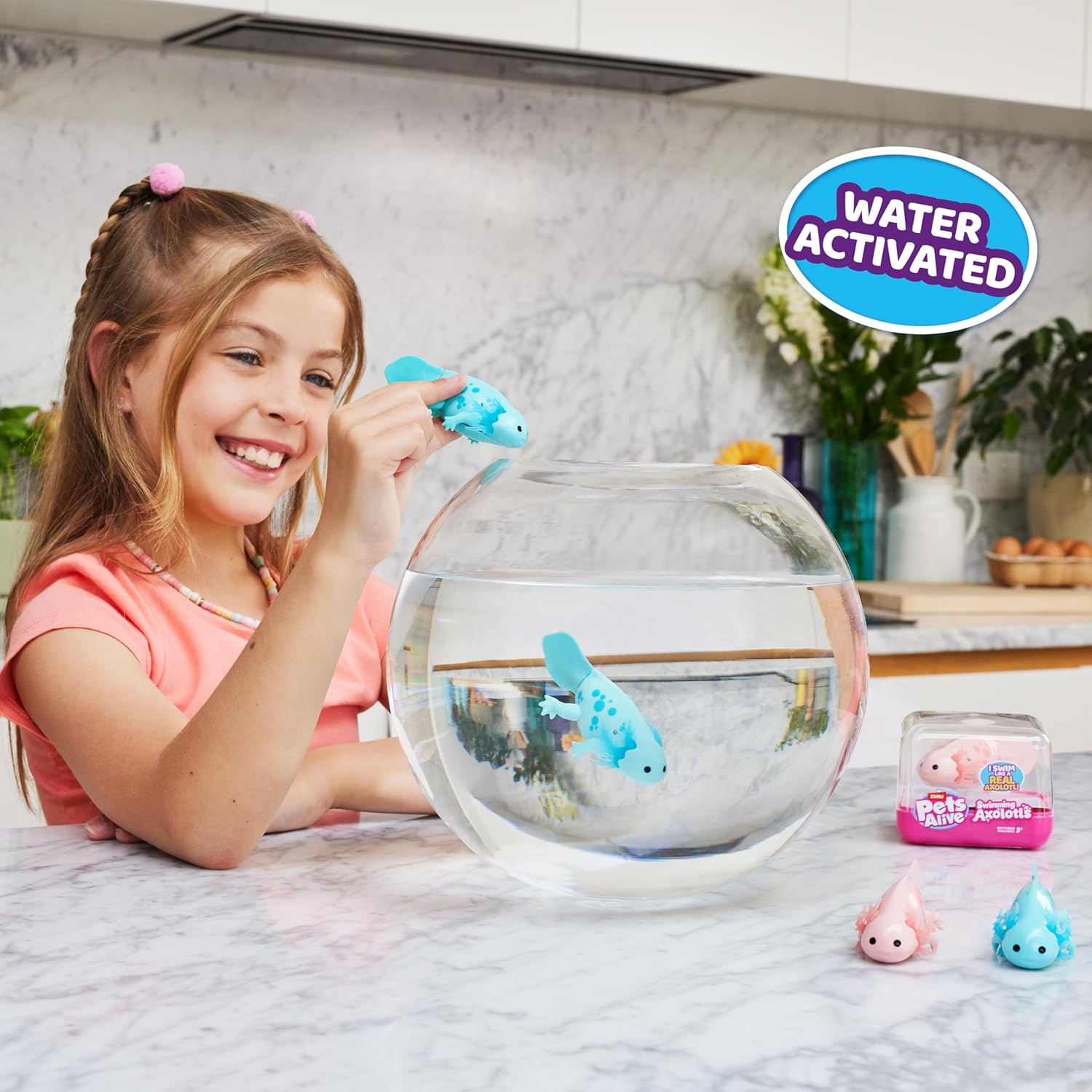 Pets Alive Robo Axolotl Swimming, Electronic Pet Toy (2 Pack) by ZURU