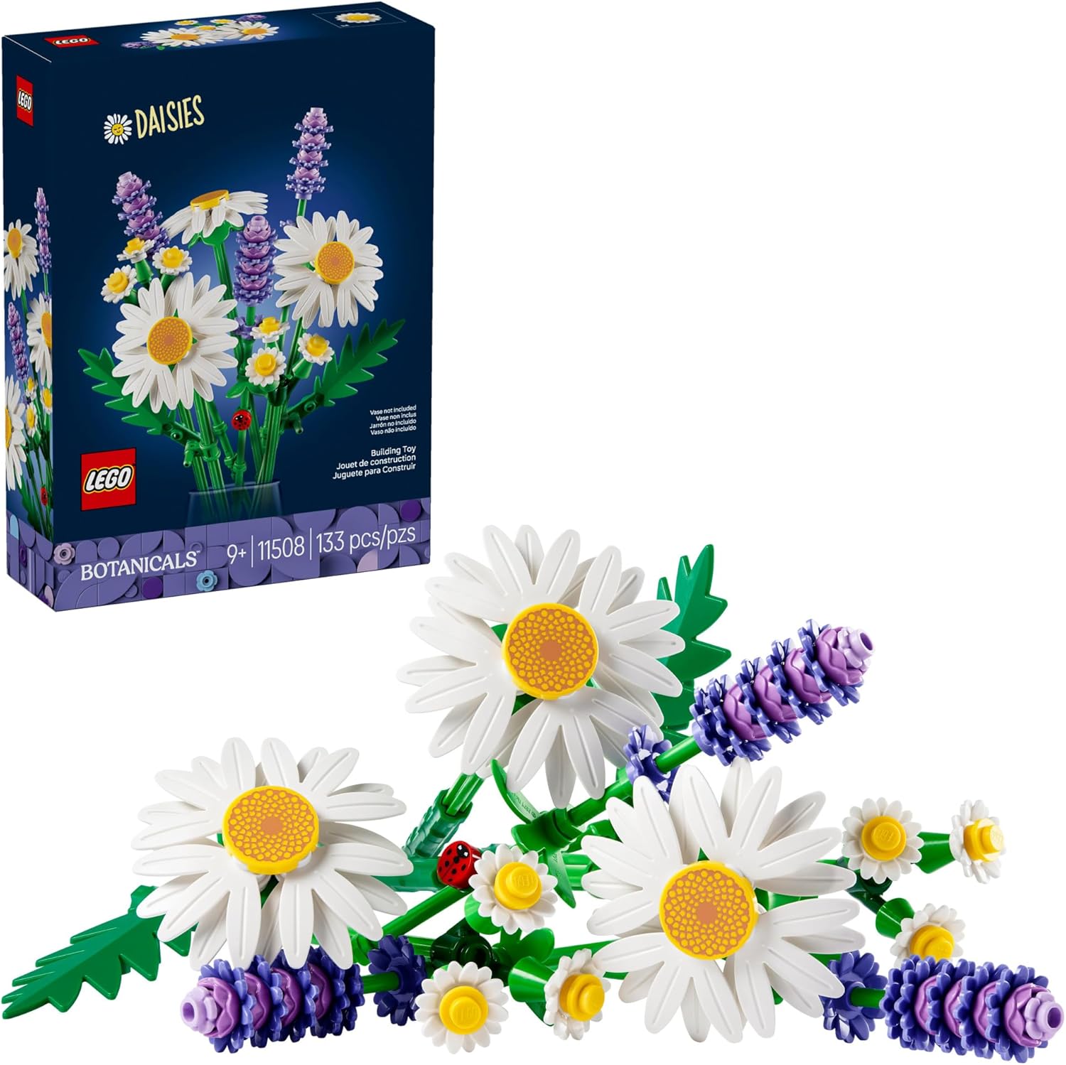 LEGO Botanicals Daisies Building Toy - Artificial Flowers Crafting Kit for Girls &amp; Boys, Ages 9+ - Gift for Easter Baskets - Kids Room Decor for Book Shelf or Desk - 11508
