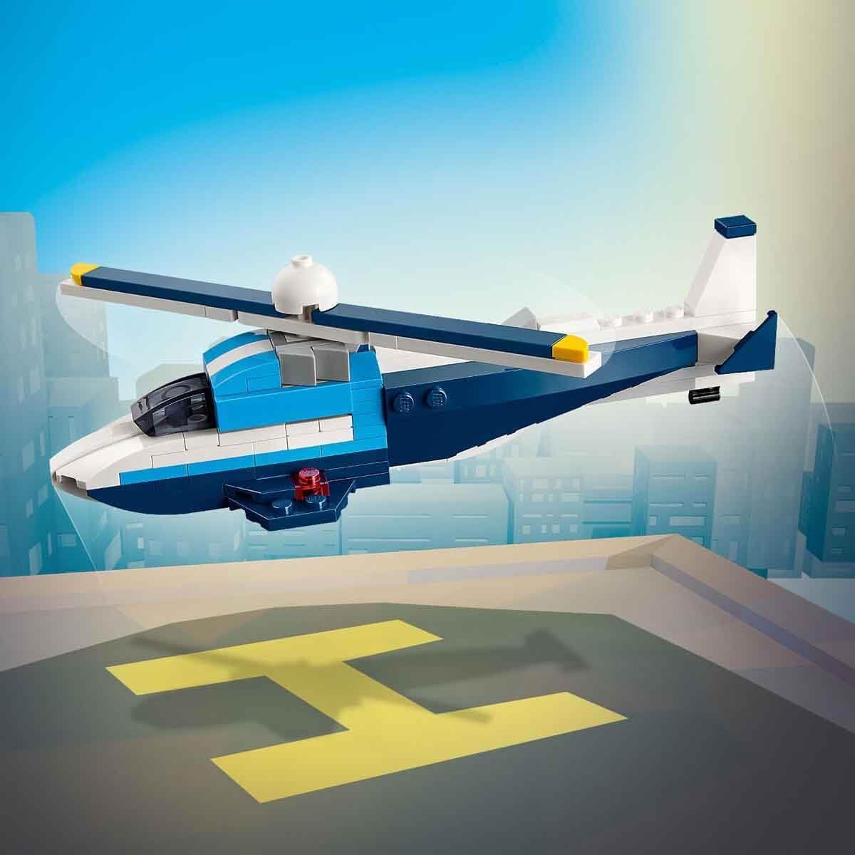 LEGO Creator 3in1 Aircraft: Race Plane Toy - Transforms into a Jet or Helicopter Model - Vehicle Building Set for 7+ Year Old Boys &amp; Girls - Fun Birthday Gift Idea - 31160