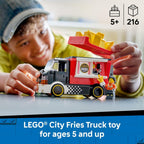 LEGO City Fries Food Truck Building Toy for Kids - Pretend Play Truck Toy for Boys &amp; Girls, Ages 5+ - Mobile Restaurant Playset W/2 Minifigures &amp; Detachable Kiosk - Gift Idea for Birthdays - 60488