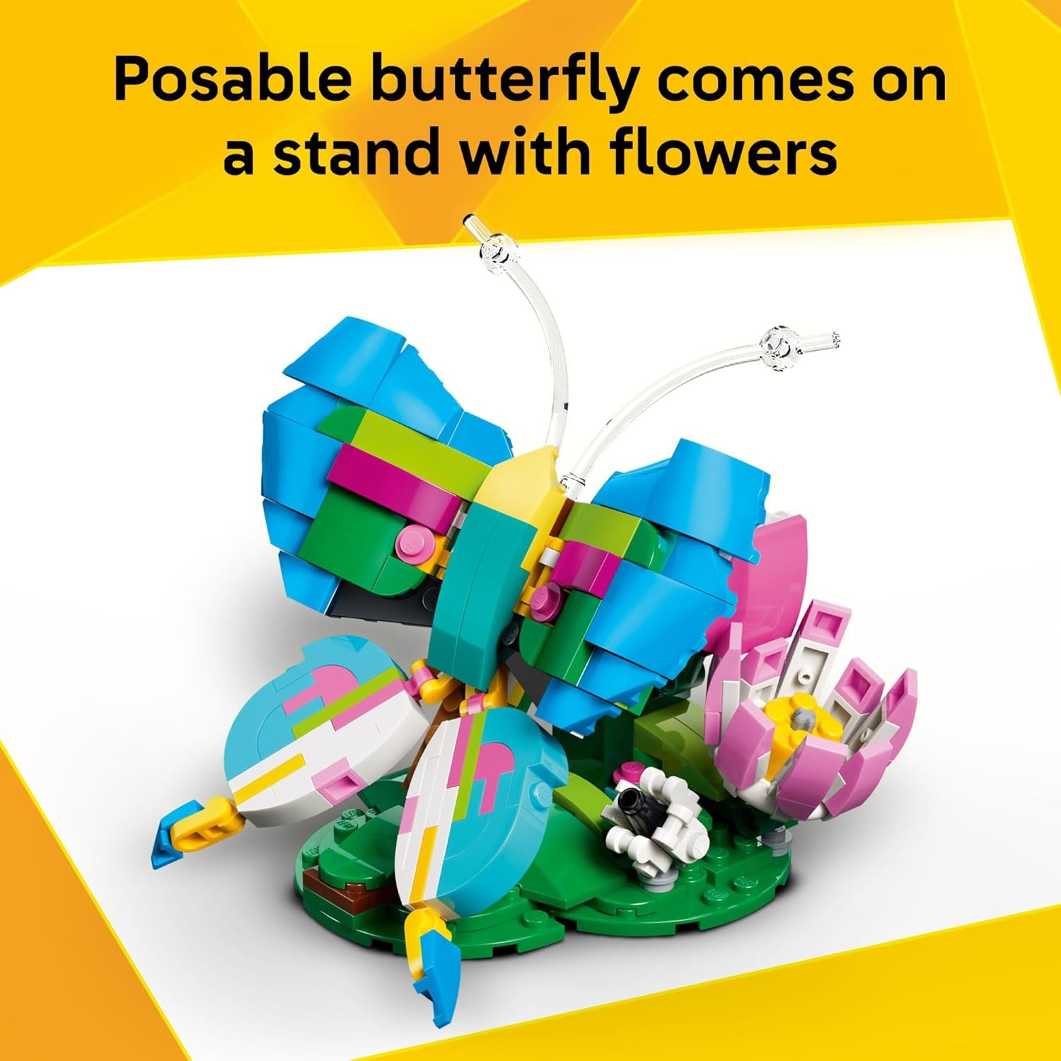 LEGO Creator 3 in1 Wild Animals: Colorful Hummingbird Building Toy for Girls, Boys, &amp; Kids, Ages 8+ - Build a Bird, Butterfly, or Tropical Fish - Gift Idea for Birthdays - 31384
