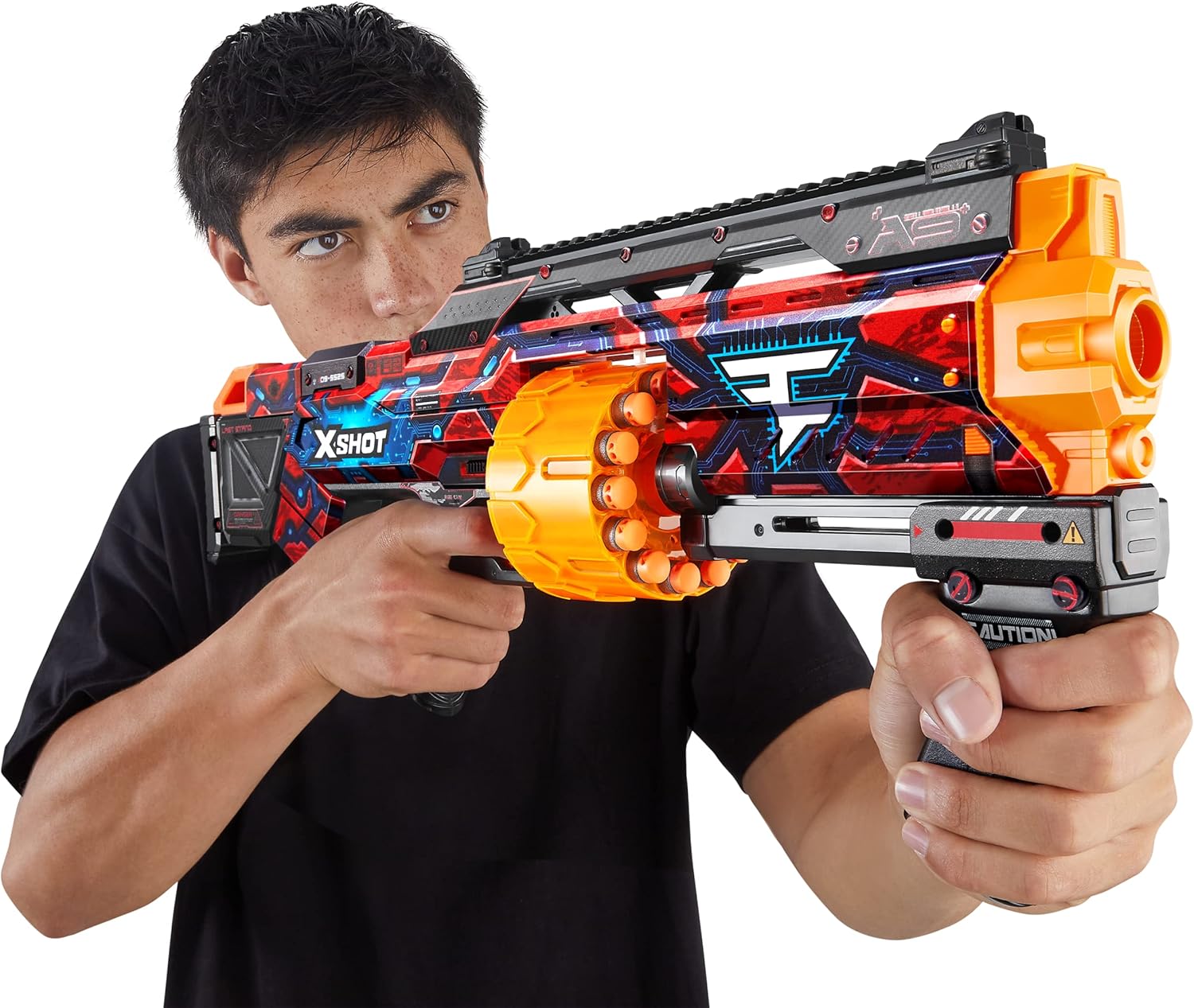 XSHOT Skins Last Stand Foam Dart Blaster - Faze Clan, 16 Darts by ZURU