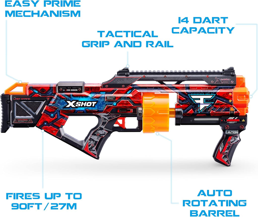 XSHOT Skins Last Stand Foam Dart Blaster - Faze Clan, 16 Darts by ZURU