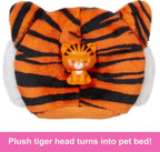 Barbie Jungle Series Cutie Reveal Doll, Doll with Plush Tiger Costume, 10 Surprises and Colour Changing, Child Toy, From 3 years, HKP99