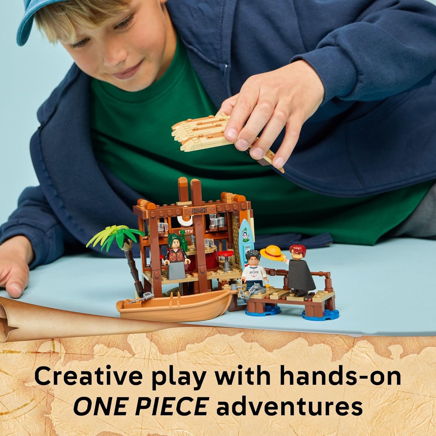 LEGO ONE Piece Windmill Village Hut Building Blocks - Pretend Play Building Toy for Boys &amp; Girls, Ages 8+ - Toy Figures &amp; Playset for Anime Fans - Gift Idea for Birthdays - 75636