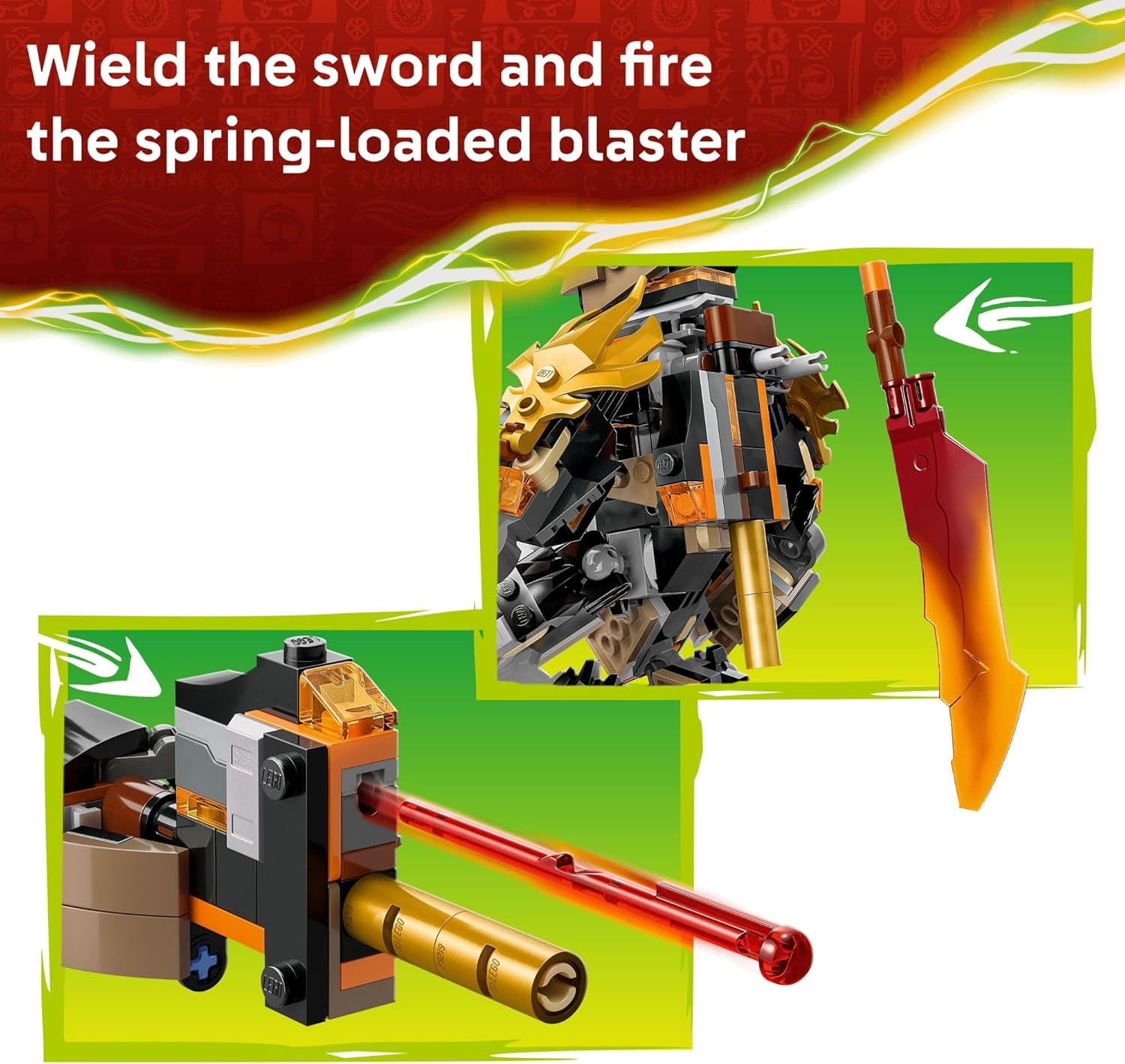LEGO NINJAGO Cole’s Mission Mech &amp; Dragon Zane Building Toy for Boys, Girls &amp; Kids, Ages 7+ - Poseable Mech W/Cole, Acid Monster, &amp; Zane Minifigures for Pretend Play - Gift Idea for Birthdays - 71854