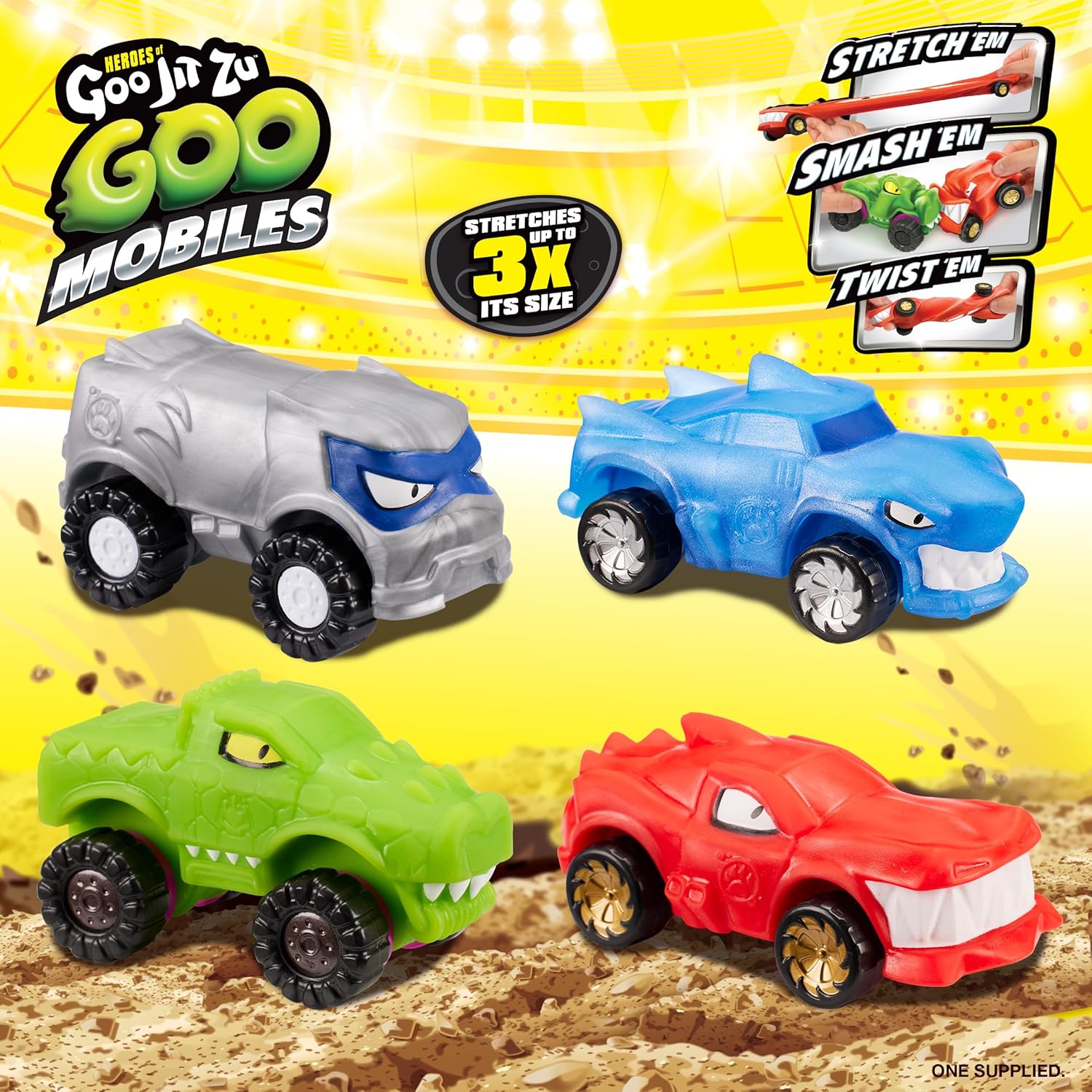 Heroes of Goo JIT Zu Goo Mobiles Wreckin Rockjaw. Stretch 'em! Smash 'em! Twist 'em! Fix Them and Start Again! Present for 4 Year Old Girls, Boys and Goo JIT Zu Fans