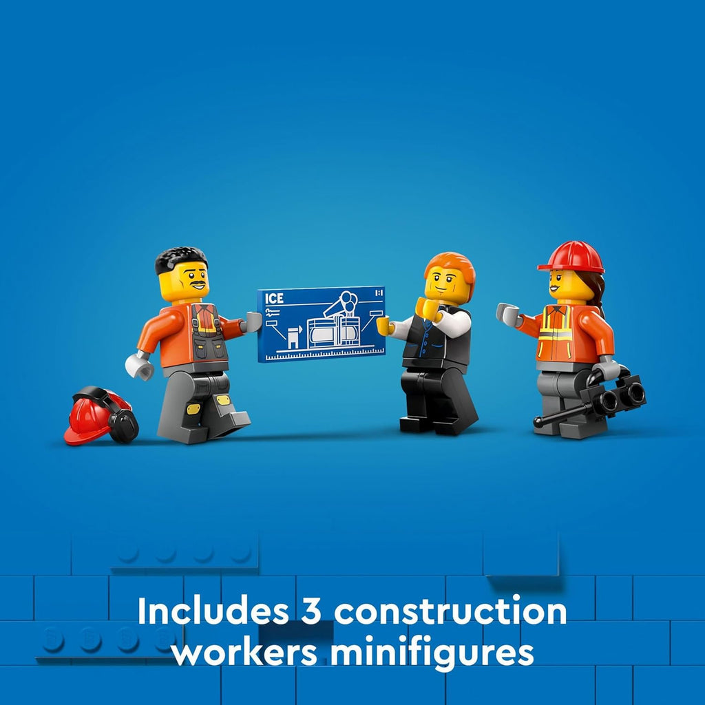 LEGO City Yellow Construction Excavator Toy Digger for Boys and Girls Ages 8 and Up, 3 Construction Worker Minifigures Included for Fun Pretend Play, Birthday for Kids, 60420