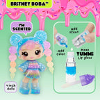 Yummiland Lip Gloss Doll - Britney Boba - Includes DIY Lip Gloss Kit, Suitable for Ages 4 and Up