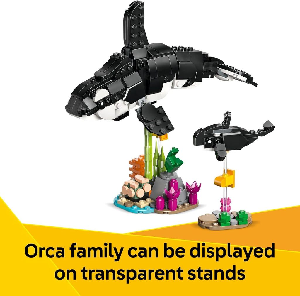 LEGO Creator 3 in 1 Wild Animals Panda Family - Building Toy Kit for Kids with 3 Building Options, Panda, Penguin, or Orca - 8 Year Old Girl &amp; Boy Birthday Gifts - 31165