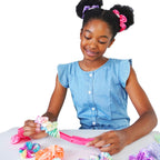 WeCool ILY Activity Kings Scruncheeze DIY Scrunchie Making Kit - Unicorn Theme, Modern Style, Sewing Craft Kit for Teens &amp; Adults, Non-Foldable