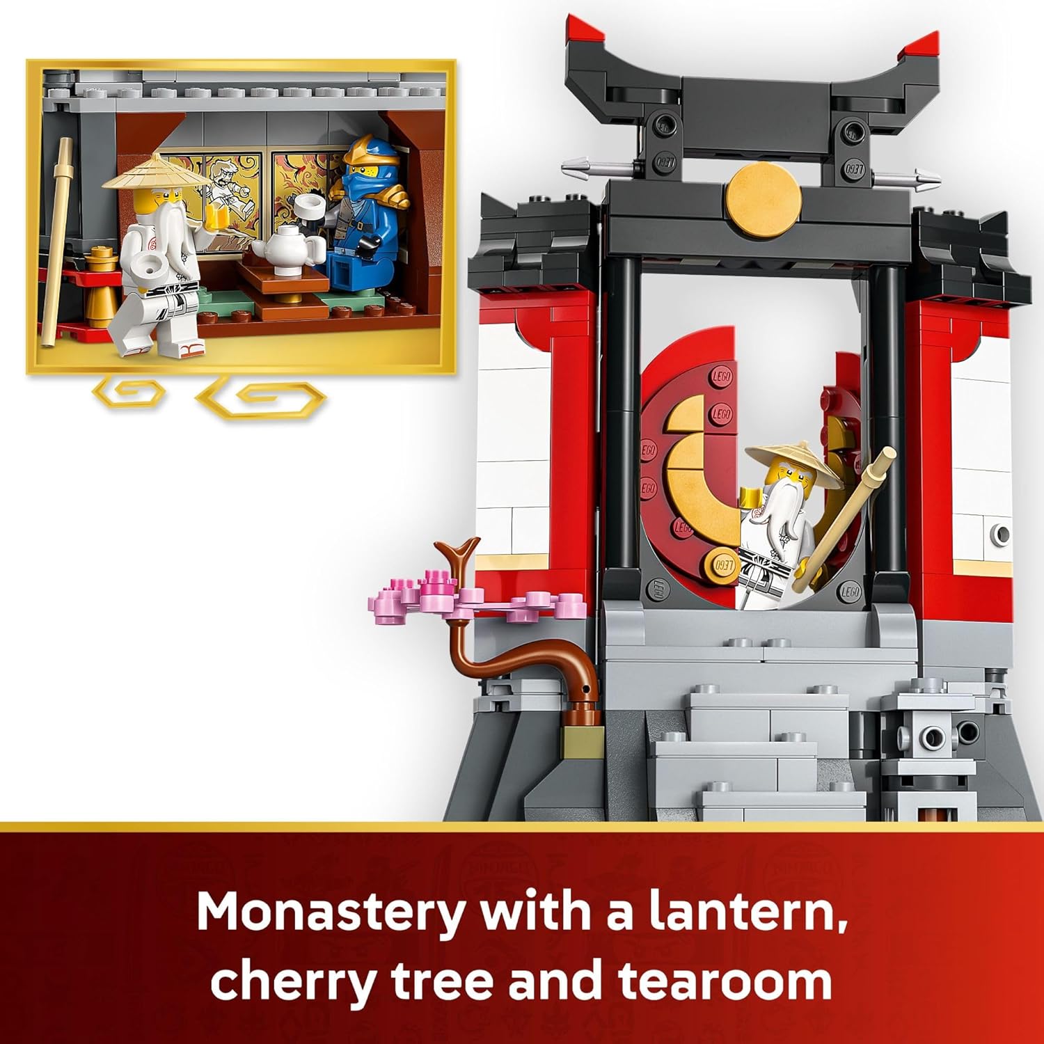 LEGO NINJAGO Ninja Character Display 15th Anniversary Building Toy for Kids, Ages 14+ - Ninja Playset W/Elemental Master of Lightning + 7 Minifigures - Gift Idea for Teen Boys &amp; Girls - 71866