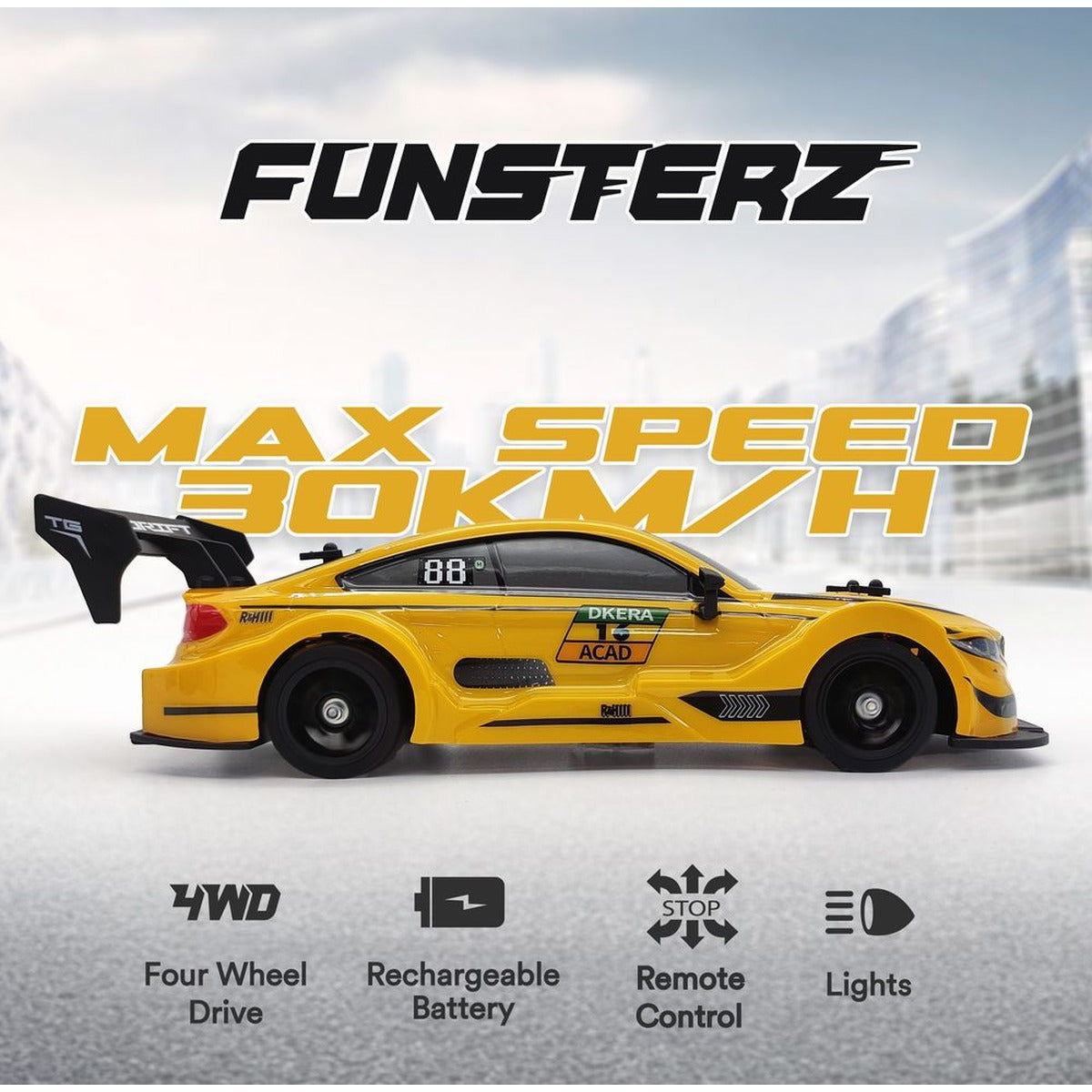 Funsterz - Drift Series Rc Car Gt Racing Edition - Yellow