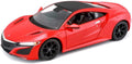 Maisto 2018 Acura NSX Red with Black Top 1/24 Diecast Model Car