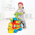 Winfun Walker Ride-On Learning Train | 3‑in‑1 Grow-With-Me Train - Sit‑Play, Push Walker & Ride-On with Learning Buttons, Light-Up Engine, Gears & Sound Effects