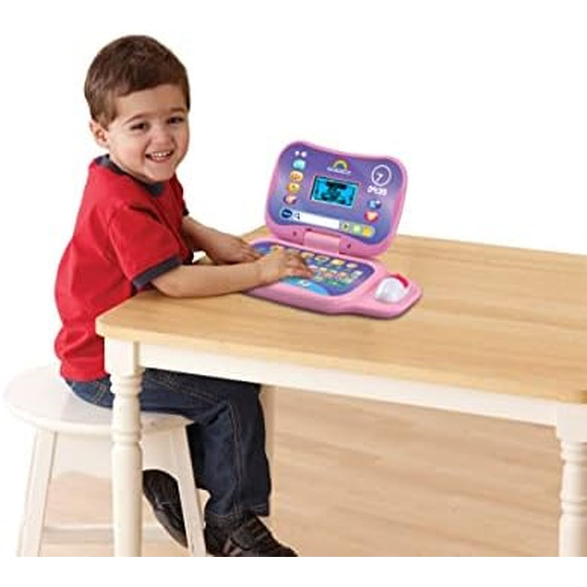 VTech - Toddler Tech Laptop, Pink Interactive Educational Computer Toy, 20 Games for Pre