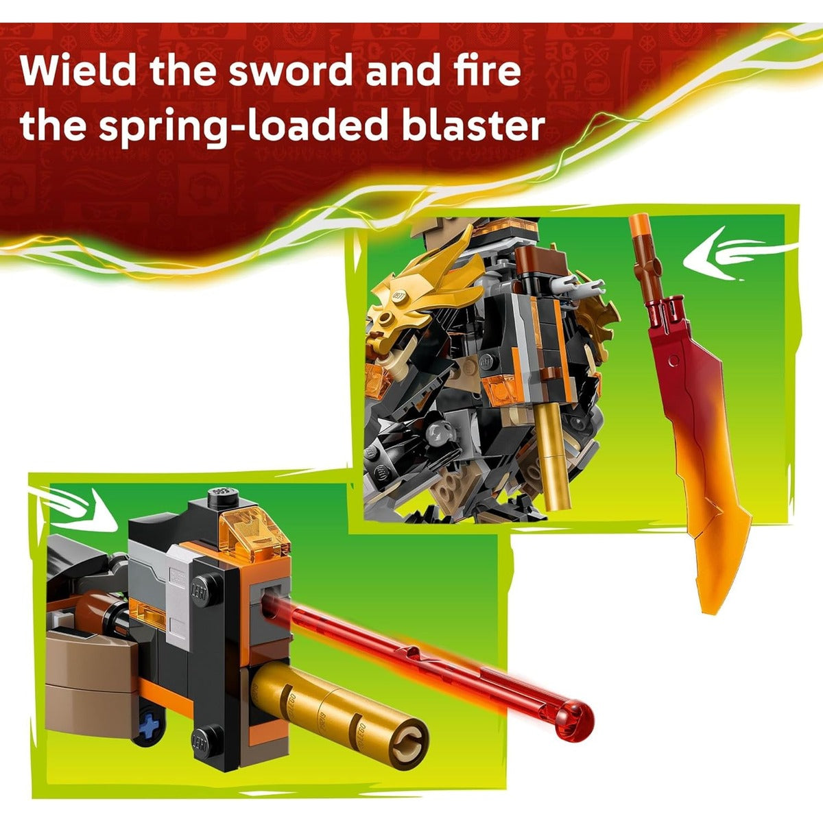 LEGO NINJAGO Cole’s Mission Mech &amp; Dragon Zane Building Toy for Boys, Girls &amp; Kids, Ages 7+ - Poseable Mech W/Cole, Acid Monster, &amp; Zane Minifigures for Pretend Play - Gift Idea for Birthdays - 71854