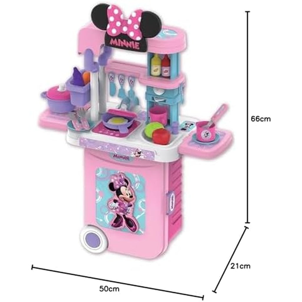 Disney Minnie Mouse Kitchen Trolley Case 3 In 1, Pink, EODS008