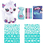 Canal Toys - Airbrush Plush - Customisable Cosmic Unicorn Soft Toy with Luminous Horn - with Prediction Card, Markers and Ste