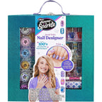 SNS Jewel Nail Tint Designer Kit for Girls, All-in-One Art Set with 6 Nail Polishes, Glitters, Sequins, Stickers, Stick On Gems, Tattoos, Nail Polish Set for Birthday Parties & Makeovers, Ages 8+