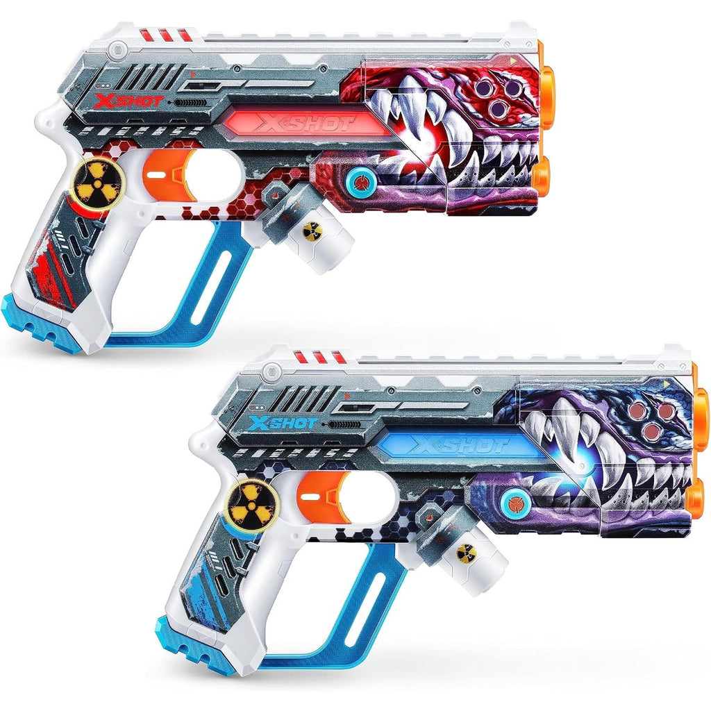 X-SHOT Laser Skins S1 Laser 360 Pack of 2 Blaster With Sensor Headset,Action Aiming Toy Gun For Kids, Teen, Adults Boys