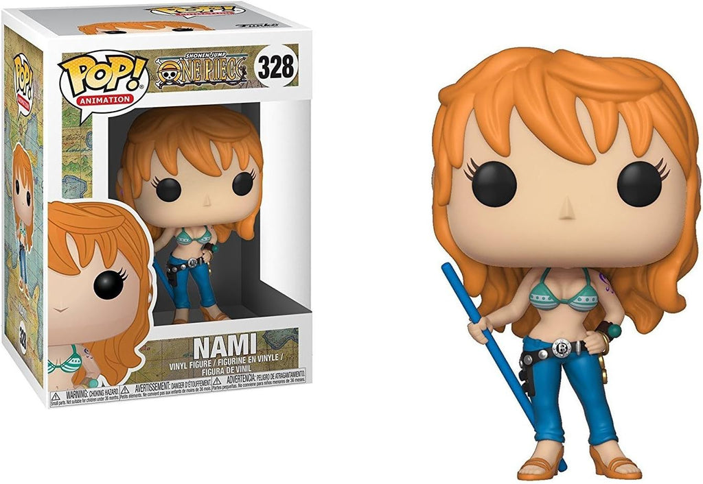 POP One Piece - Nami Funko Pop! Vinyl Figure (Bundled with Compatible Pop Box Protector Case) Multicolor 3.75 inches