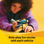 LEGO Creator 3in1 Aircraft: Race Plane Toy - Transforms into a Jet or Helicopter Model - Vehicle Building Set for 7+ Year Old Boys &amp; Girls - Fun Birthday Gift Idea - 31160