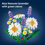 LEGO Botanicals Daisies Building Toy - Artificial Flowers Crafting Kit for Girls &amp; Boys, Ages 9+ - Gift for Easter Baskets - Kids Room Decor for Book Shelf or Desk - 11508