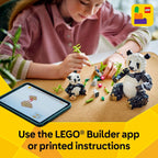 LEGO Creator 3 in 1 Wild Animals Panda Family - Building Toy Kit for Kids with 3 Building Options, Panda, Penguin, or Orca - 8 Year Old Girl &amp; Boy Birthday Gifts - 31165