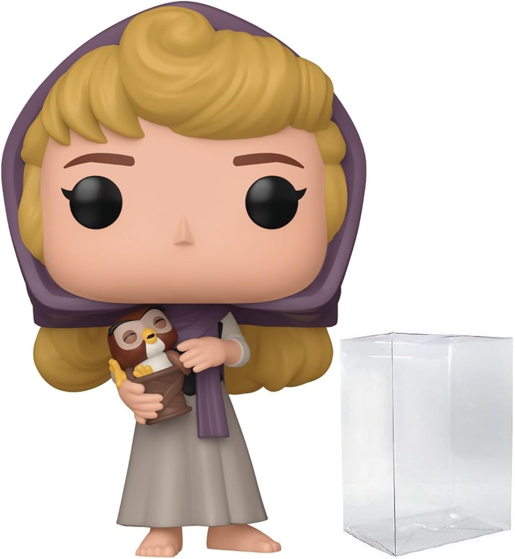 POP Disney: Sleeping Beauty 65th Anniversary - Aurora with Owl Funko Vinyl Figure (Bundled with Compatible Box Protector Case), Multicolor, 3.75 inches