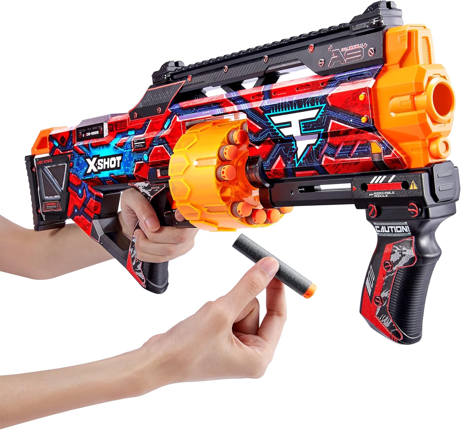 XSHOT Skins Last Stand Foam Dart Blaster - Faze Clan, 16 Darts by ZURU