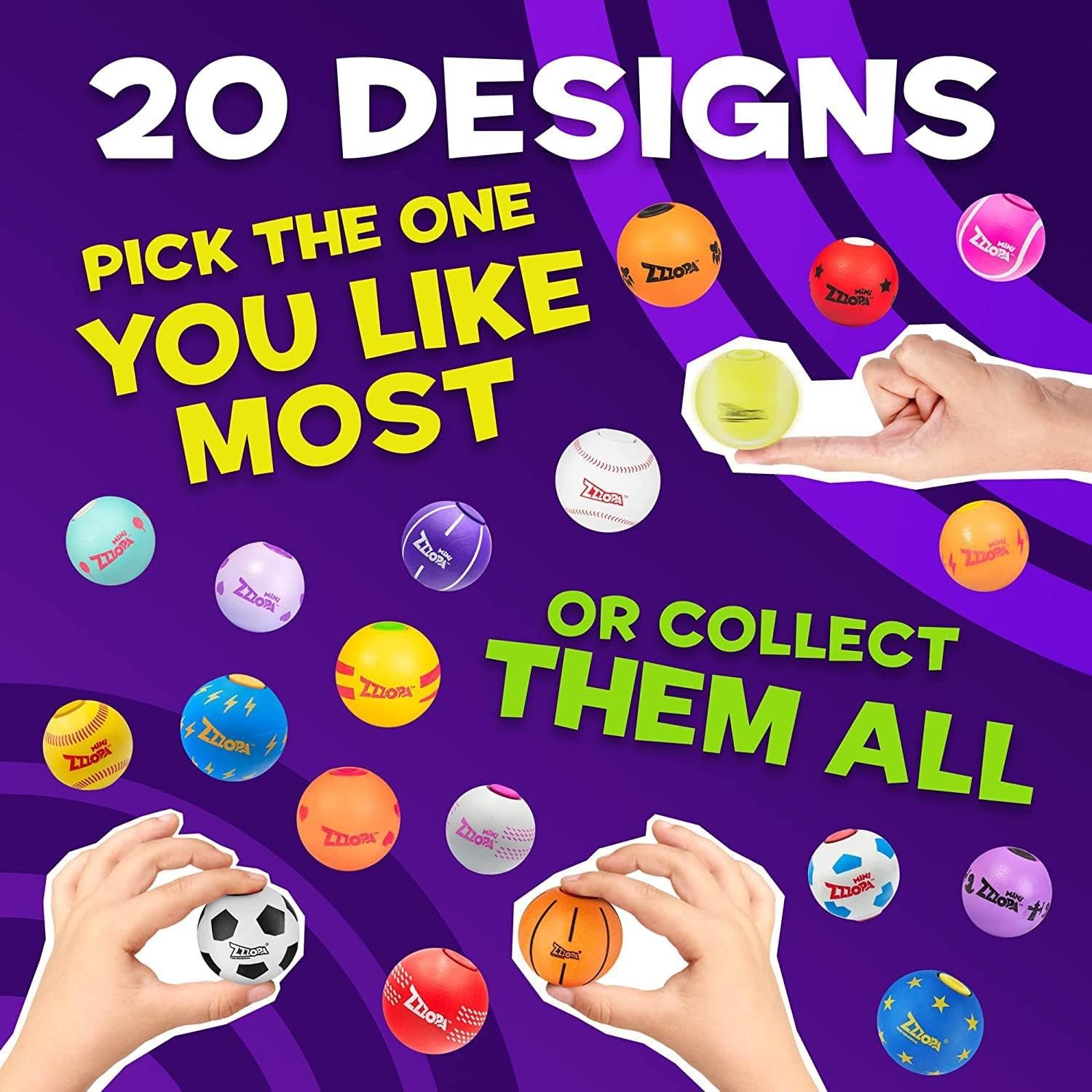 Original ZZZOPA Fidget Balls: GOALLL! Fidget Stress Ball from Fun Collection Fidget Toys for Kids: Throw it! 1/20 Collectibles 6 cm Fidget Stress Ball Kids’ Toys by P.M.I. Easter Basket Stuffer