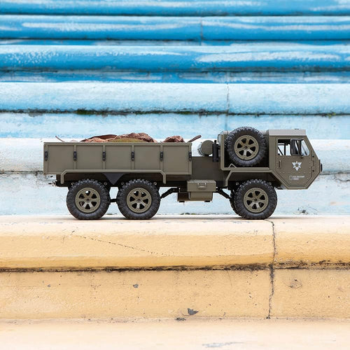 6wd All-Terrain Off-Road Rc Truck with Transport Function, Led Headlights, Hollow Tires & Explosion-Proof Body for Rugged Adventures